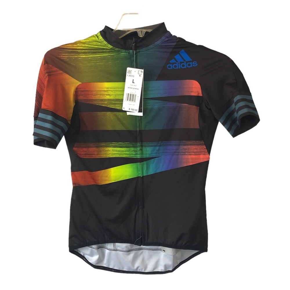 NEW WITH TAGS! Women's Adidas Adistar Pride Aerodynamic Cycling Jersey. Size L - Picture 3 of 16